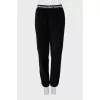 Corduroy joggers with elastic band