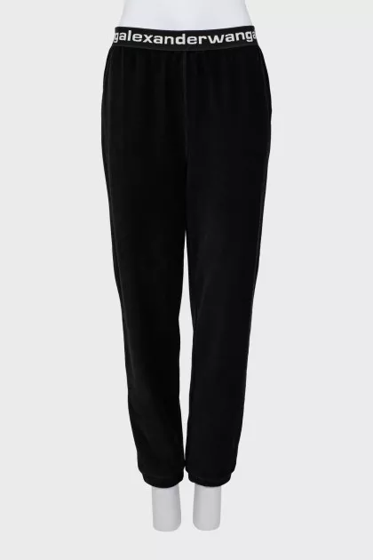 Corduroy joggers with elastic band
