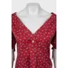 Printed blouse with short sleeves