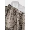 Animal print dress with ruffles