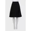 A-line denim skirt