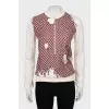 Silk and wool zip jumper