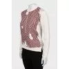 Silk and wool zip jumper