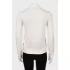 Silk and wool zip jumper