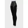 Black leather peplum