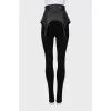 Black leather peplum