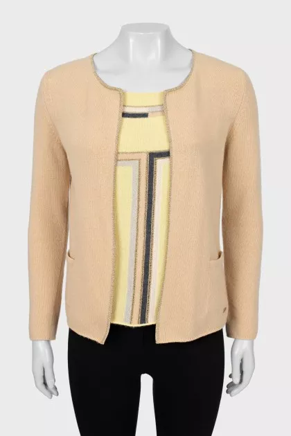 Vintage cardigan and tank set