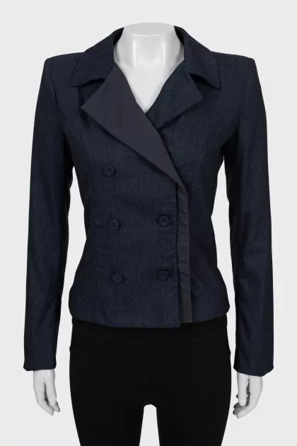 Blue double-breasted jacket