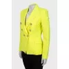 Wool jacket with metal buttons