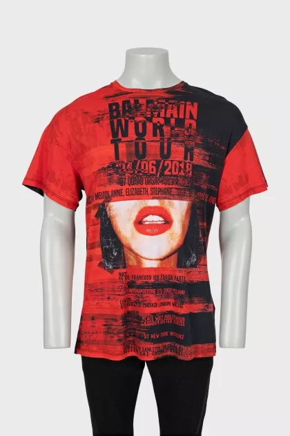 Men's oversized printed T-shirt