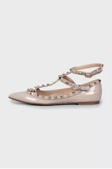Кожаные балетки Rockstud