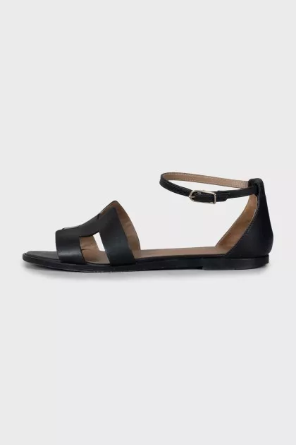 Black sandals Santorini
