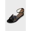 Black sandals Santorini