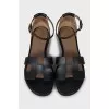 Black sandals Santorini