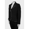 Fitted jacket with silver zipper
