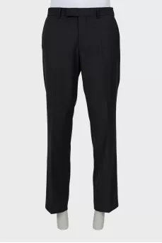 Men's striped wool trousers