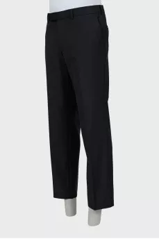 Men's striped wool trousers