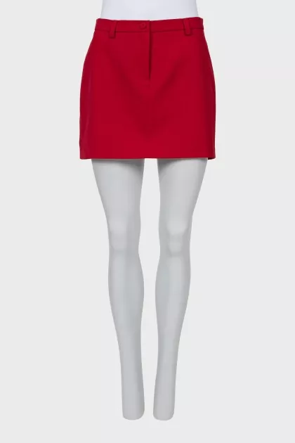 Wool mini skirt with tag