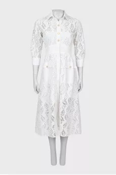 Midi dress with buttons