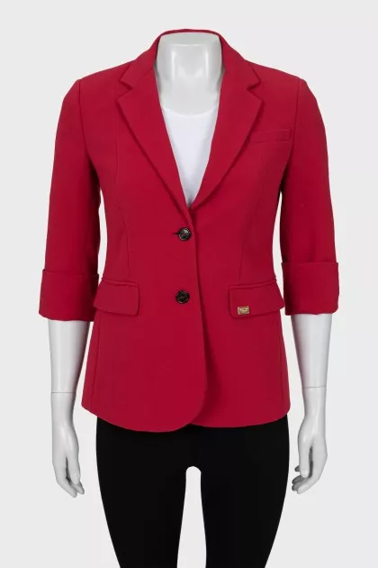 Red jacket with rhinestones on the back