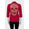 Red jacket with rhinestones on the back