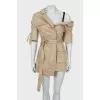 Beige one shoulder dress