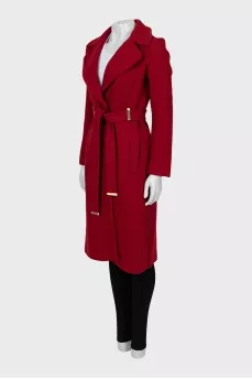 Fitted coat with gold hardware