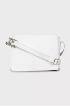 Сумка кроссбоді з тисненням на шкірі