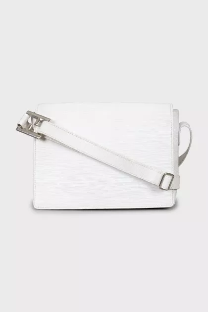 Crossbody bag with embossed leather
