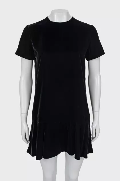 Velor mini A-line dress