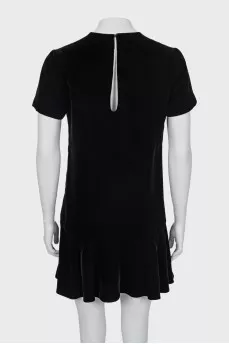 Velor mini A-line dress