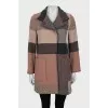 Checkered wool coat