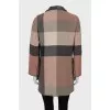 Checkered wool coat