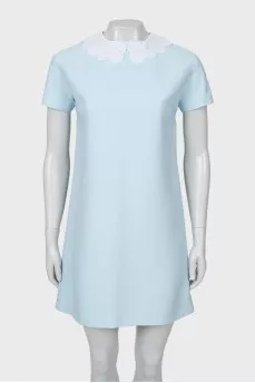 A-line dress with white collar
