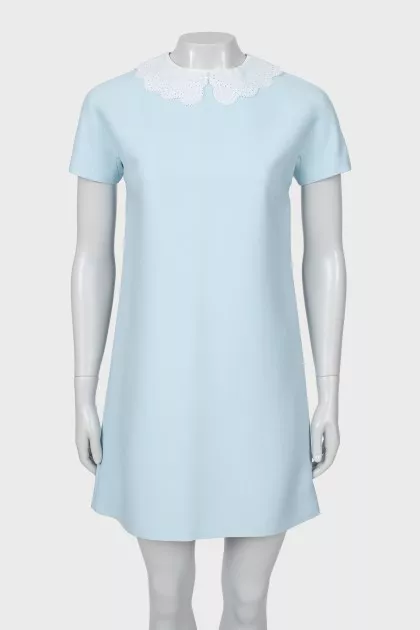 A-line dress with white collar
