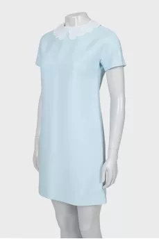 A-line dress with white collar