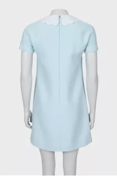 A-line dress with white collar