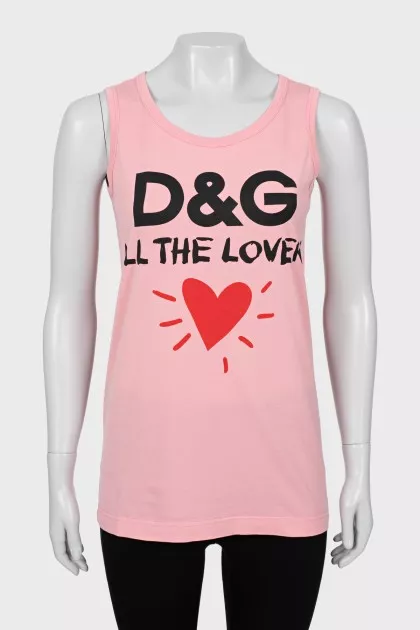 Pink Print Tank