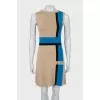 Printed fitted sleeveless dress