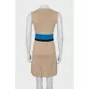 Printed fitted sleeveless dress