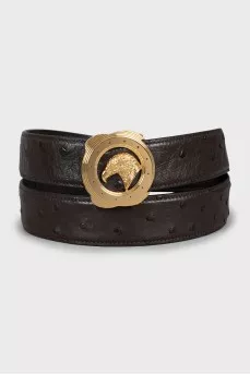 Men's ostrich leather belt
