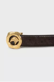 Men's ostrich leather belt