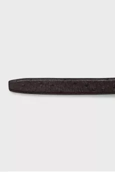 Men's ostrich leather belt