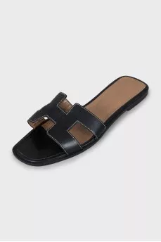 Leather slides Oran 