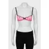 Mesh bodice with tag