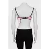 Mesh bodice with tag