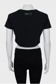 Printed cropped T-shirt
