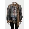 Translucent silk blouse with tag