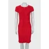 Textured dress with patch pockets