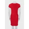 Textured dress with patch pockets